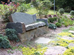 stone bench/sofa